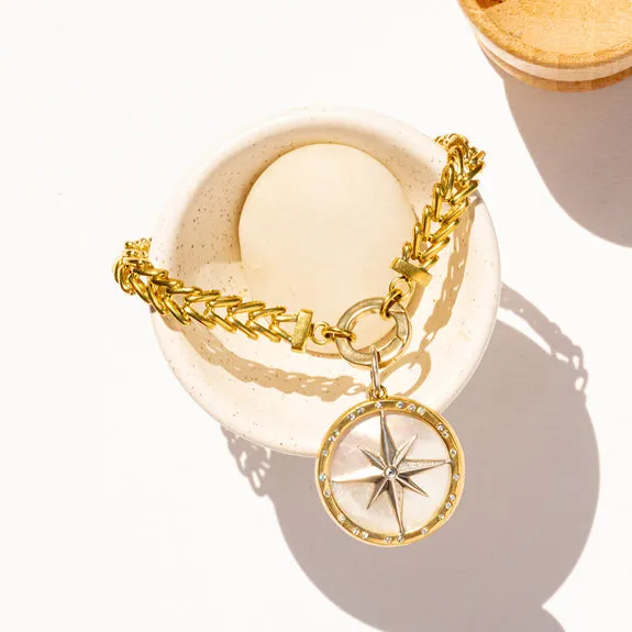 Waxing Poetic ~ Rose of the Winds Compass Pendant